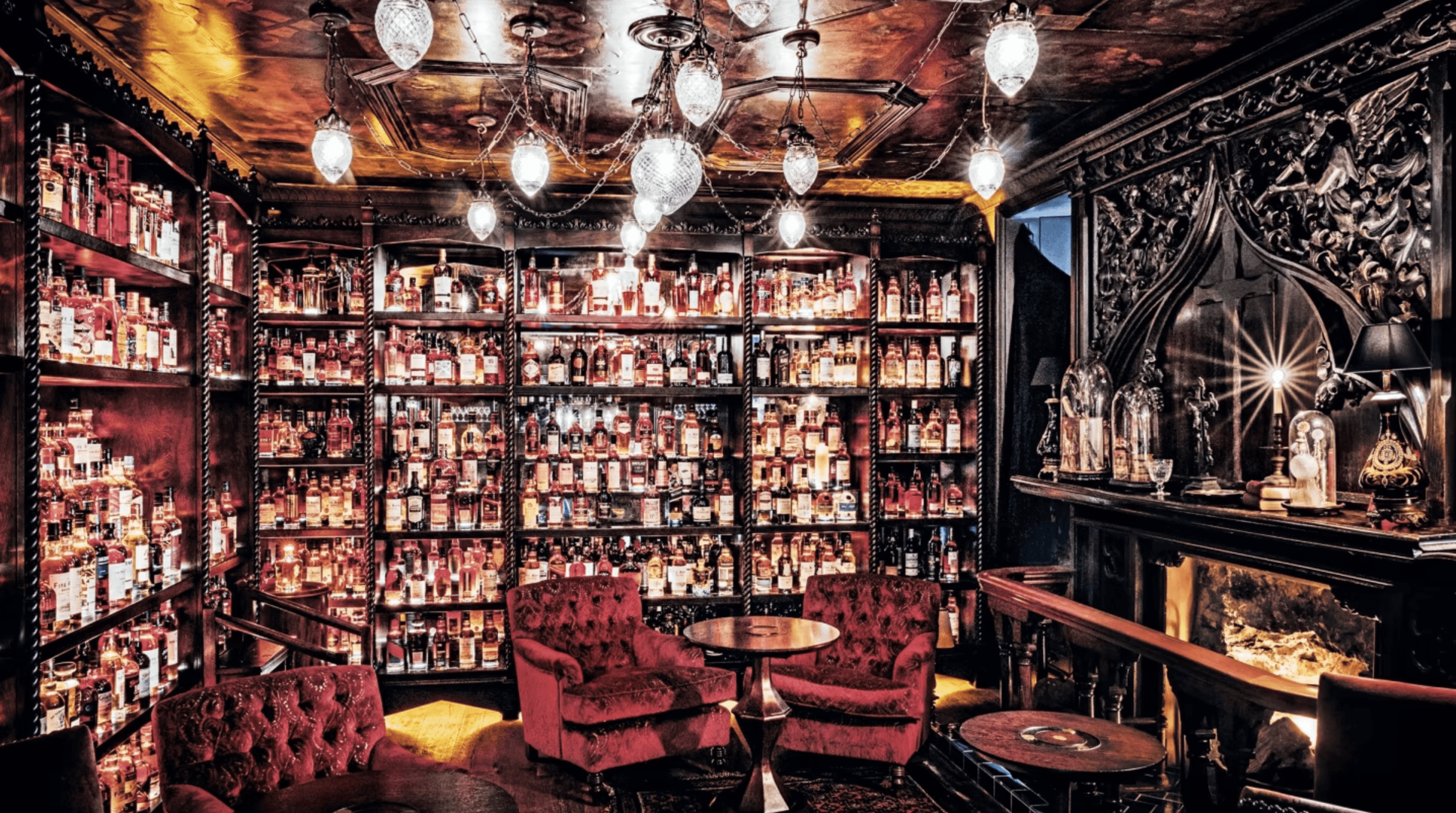 The Fife Arms Hotel Berties Whisky Bar interior