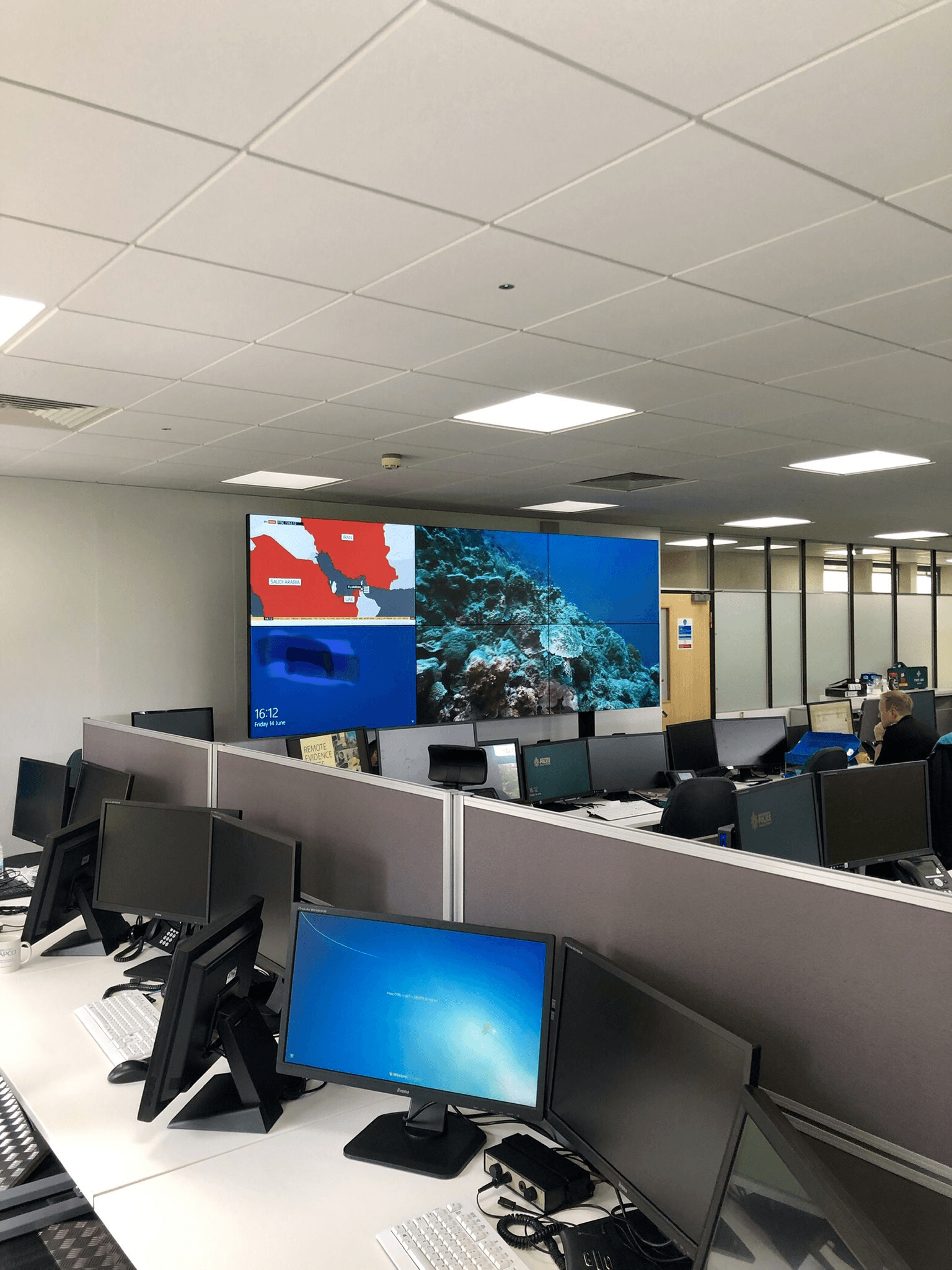 Local authority command centre video wall installation